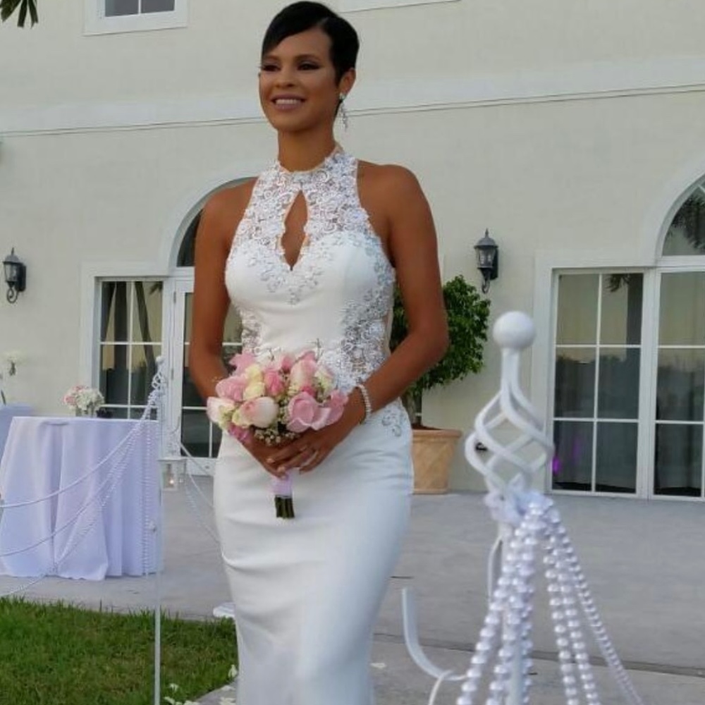 White Evening Gown
